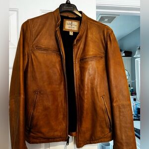 GRANT RACER JACKET-WILSONS LEATHER- Medium- light brown